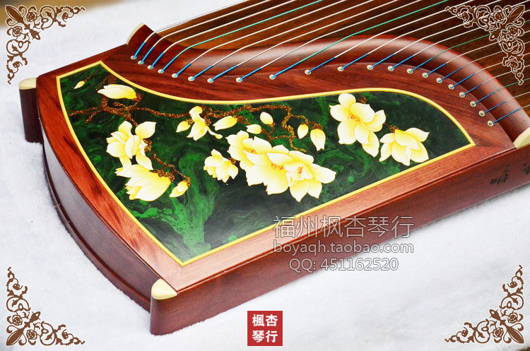 The Dunhuang guzheng manufacturer authorized the distribution of 694PP Yulan Wangchun pattern to sign the guzheng senior performing zither
