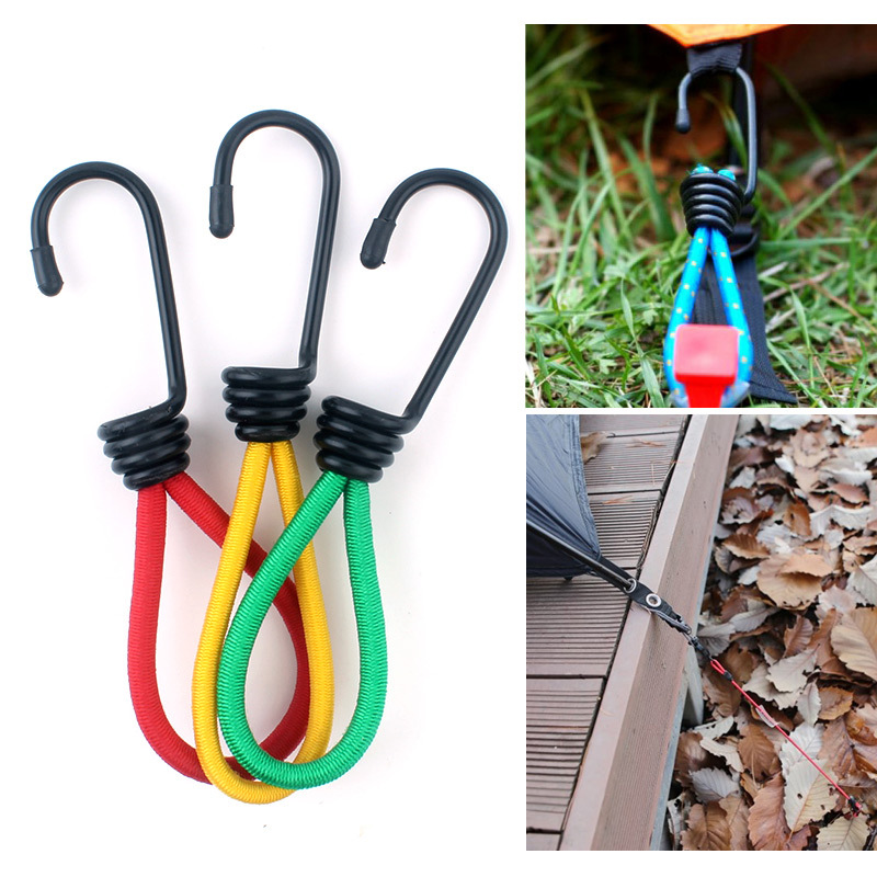 Outdoor Tent Elastic Rope Buckle Camping Canopy Pull Rope Ground Nail Fixed Bundle Elastic Rope Multifunctional Camping Accessories