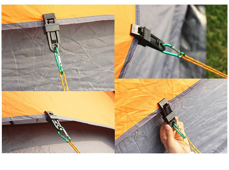 Lều ngoài trời cố định clip cắm trại lớn tán windproof clip đa năng dây khóa phụ kiện nhựa mái hiên dây nịt