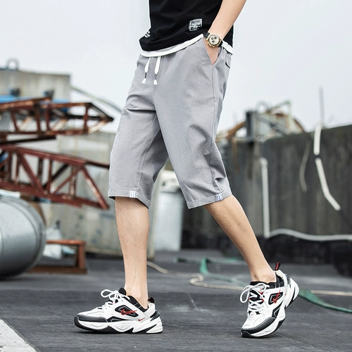 Летние штаны, трендовые шорты, оверсайз, в корейском стиле, свободный прямой крой