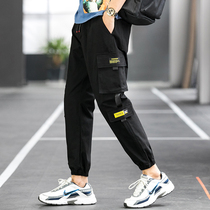 Summer thin toe tooling pants mens Korean version of the trend wild casual nine-point loose Tide brand sports trousers