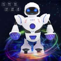Space dancing robot Colorful lights dazzle dancers Boys and girls Children electric music toy gift