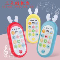 Early education small mobile phone toys 0-3 years old childrens puzzle simulation phone Light music baby enlightenment learning gift