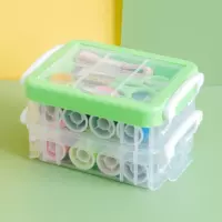 Зеленая [30 штук] Три -линейная линейная ящик для иглы