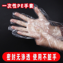 Thickened disposable gloves catering transparent plastic PE gloves food grade crayfish catering beauty salon gloves