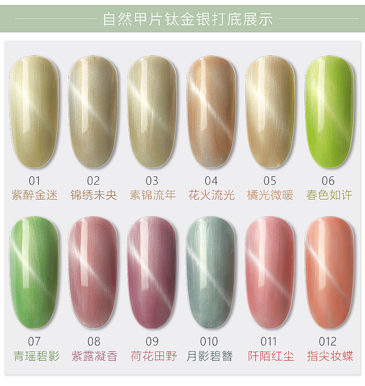 Nail Art Eye Nail Ba Lan Keo Light Cat Eye Series Jade Cat Eye Girl Heart Làm móng Magnet Magnet Magnet Quang trị liệu - Sơn móng tay / Móng tay và móng chân màu sơn móng chân đẹp
