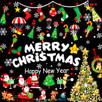 Christmas decorations Store wall stickers Glass window stickers Christmas Tree pendant pendant scene decoration dress up