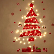 Christmas decorations Felt Christmas tree creative wall decoration tree with lights scene layout Christmas tree package