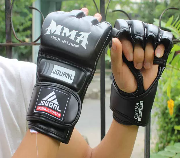 Găng tay đấm bốc Nửa ngón tay Người lớn Sanda chiến đấu võ thuật Taekwondo đấm bốc Sandbag đấm bốc bộ nam