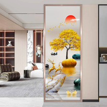 Sino-European art glass decoration TV background wall partition entry living room screen tempered bathroom time comes