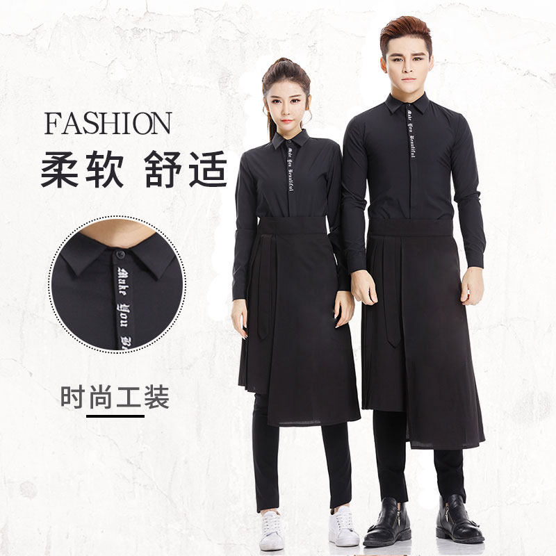 Autumn new hair salon hair assistant suit KTV bar nightclub work clothes tide hair salon fashion work clothes for men and women