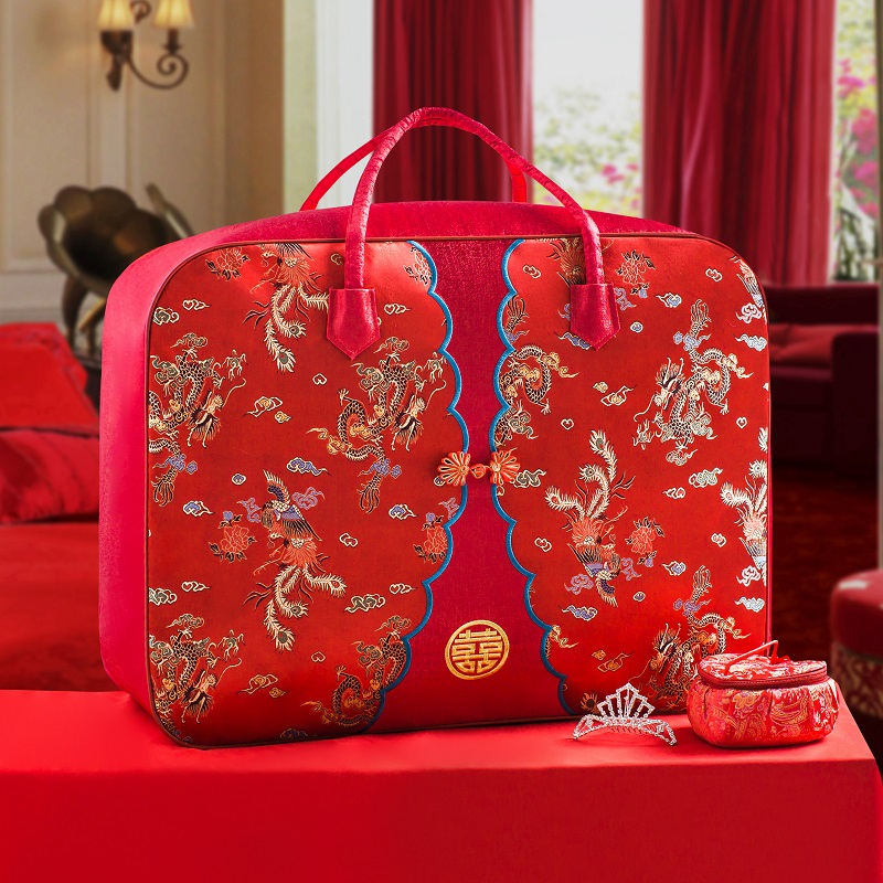 Wedding reception Quilt Packing Bag with four sets of bags Red Hei quilted by blankets winter quilted bags with corset quilts