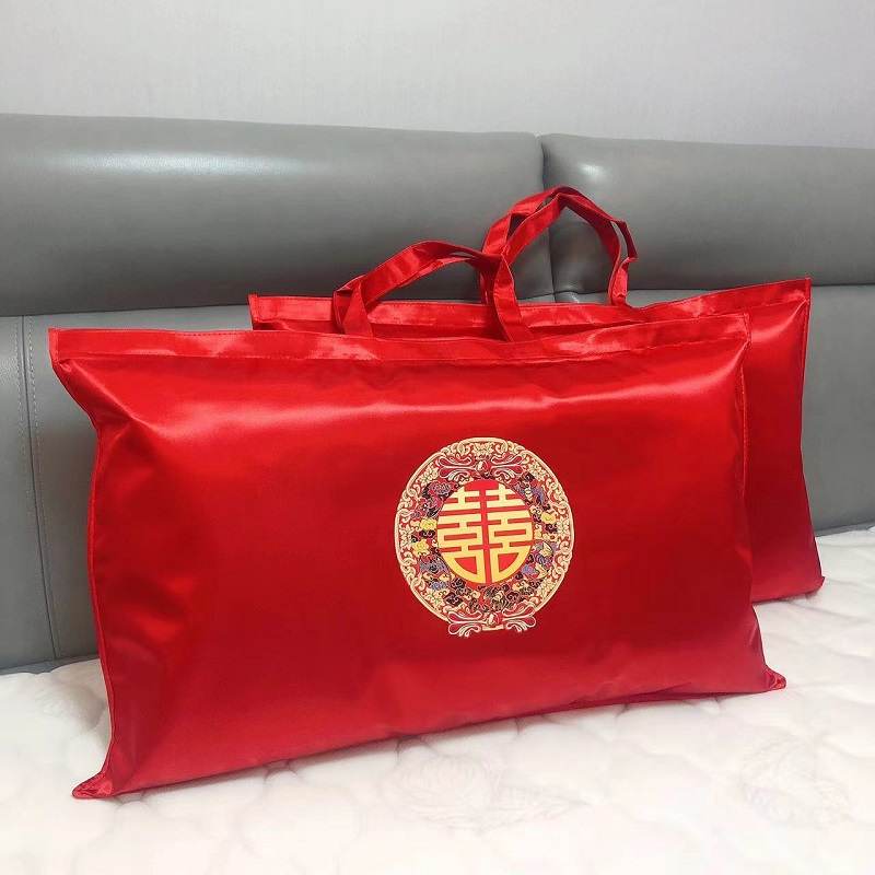 Marriage pillow packaging bag Handheld cloth super-large festival accompanying air conditioning summer by pillow core collection bag