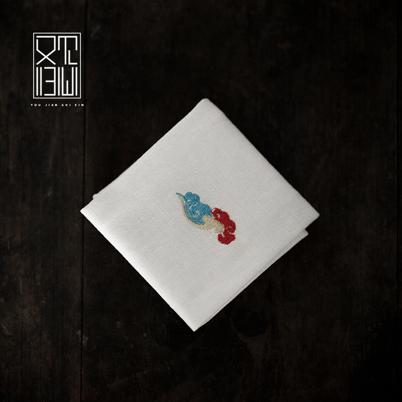 See also hominin handmade embroidery Xiangyun tea towels Squared Cotton Linen Water Absorbent Rubbing Pot mat Tea Road Accessories Vegetarian White