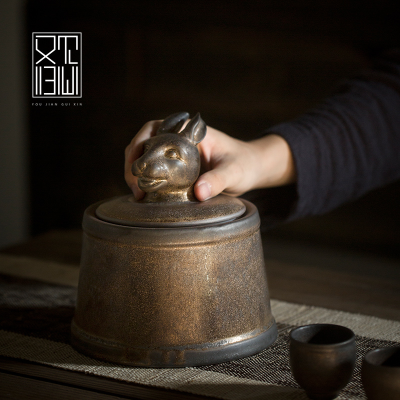See also the hominin XII Zodiac Golden Seal Tea Leaf Jars One Catty of the Antique Big ceramic Pu'er Tea Home