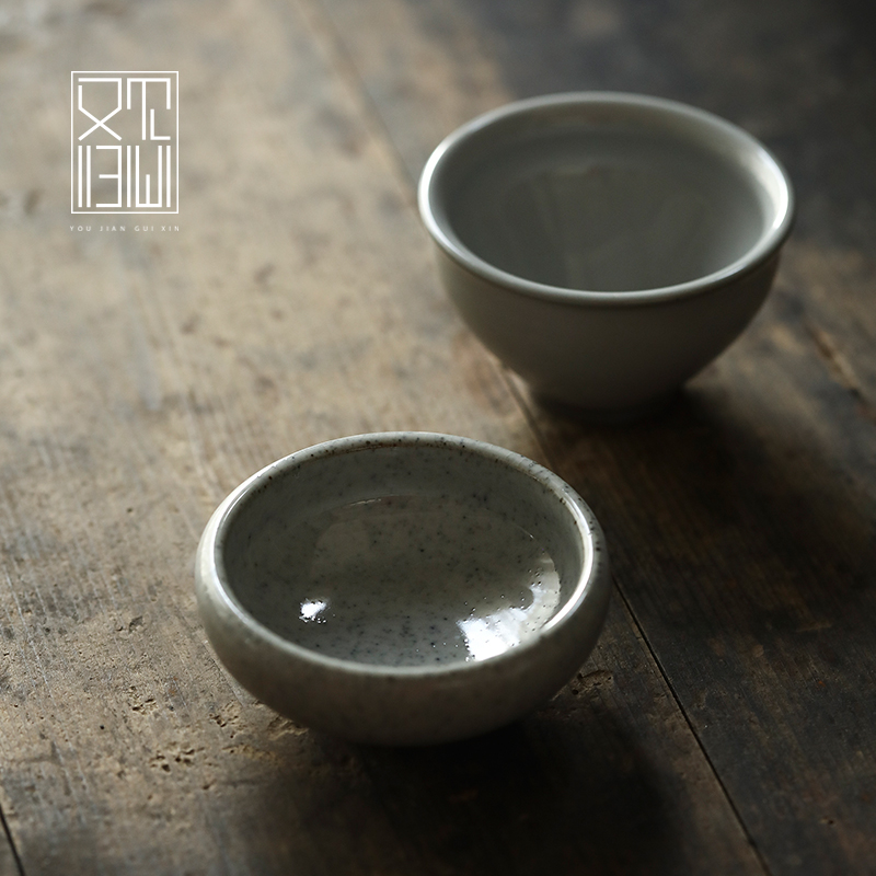 See also Guixin official kiln kung fu teacup ceramic master cup large rough pottery tea cup retro single cup handmade