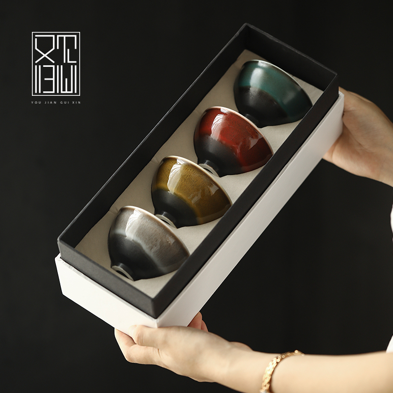 See also the Homed Kilns Changed Seasons Tea Cup ceramic Gongfu Tea Tea Drinking Cup to build a large master's cup gift box dress