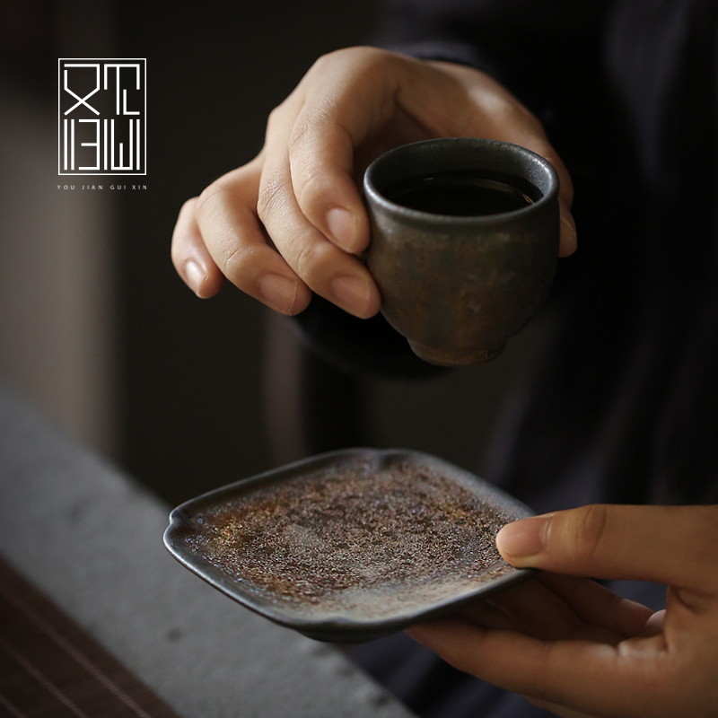 See also hominin handmade ceramic GOLDEN MERIT TEA CUP MAT COARSE POTTERY HEAT INSULATION TEA PASSAGE CIRCULAR ZEN SQUARE MAT PAN