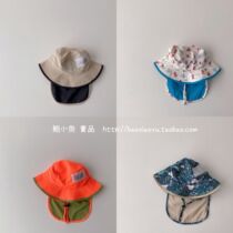 Bao Xiaoyu 2022 summer new Korean ins boys and girls Japanese windproof cotton shade fisherman hat basin hat