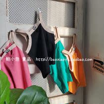 2021 summer new children boys and girls baby smile face cotton halter top