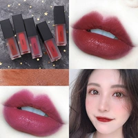 Gellas lip glaze trắng mờ mờ nhung màu son đỏ nâu màu son dưỡng ẩm không dễ phai - Son bóng / Liquid Rouge son bóng romand juicy lasting tint