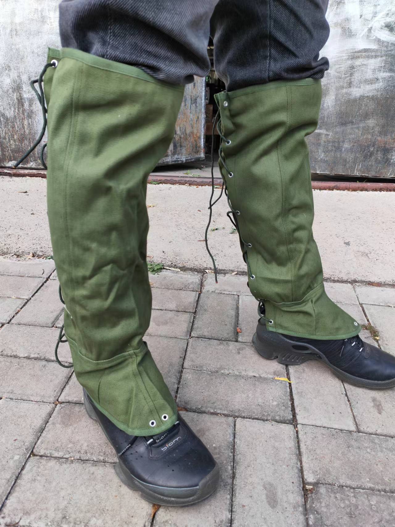 Stock 91 Patrol Leg Guards Green Canvas Mosquito Repellent Anti-Scraping Tying Legs Outdoor Protective Gear Mountaineering Cavalry-Taobao