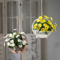 Creative room bedroom decoration restaurant Wall Wall pendant living room wall door layout hanging simulation flowers