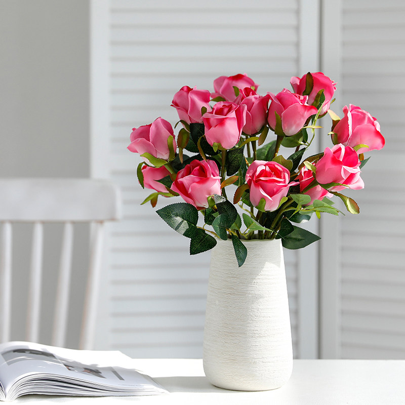 Simulation Rose Peony Flowers Living Room Dining Room Table Decoration Fake Flowers Drying Flowers Inserts Flowers Loincloth Vases for flowers and flowers