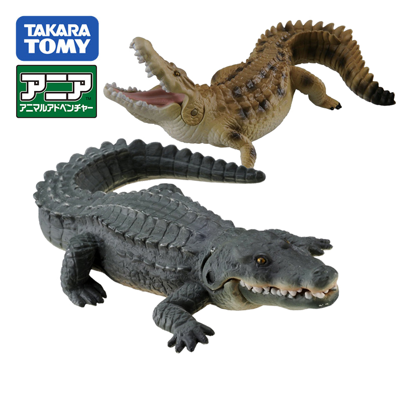 Tomy Tomica Small Crocodile Toy Wild Animal Simulation Anlia Nile Crocodile Bay Crocodile Model Male 487982
