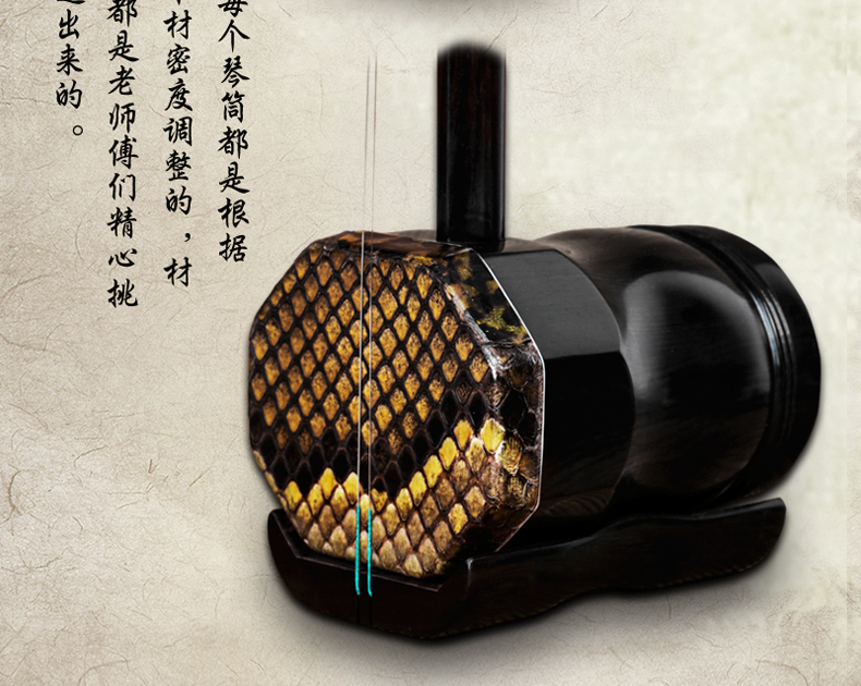 Tô Châu nhạc cụ nhạc cụ vòi mun phẳng bát giác erhu dụng cụ kiểm tra bát giác mun vòi erhu sáo dọc