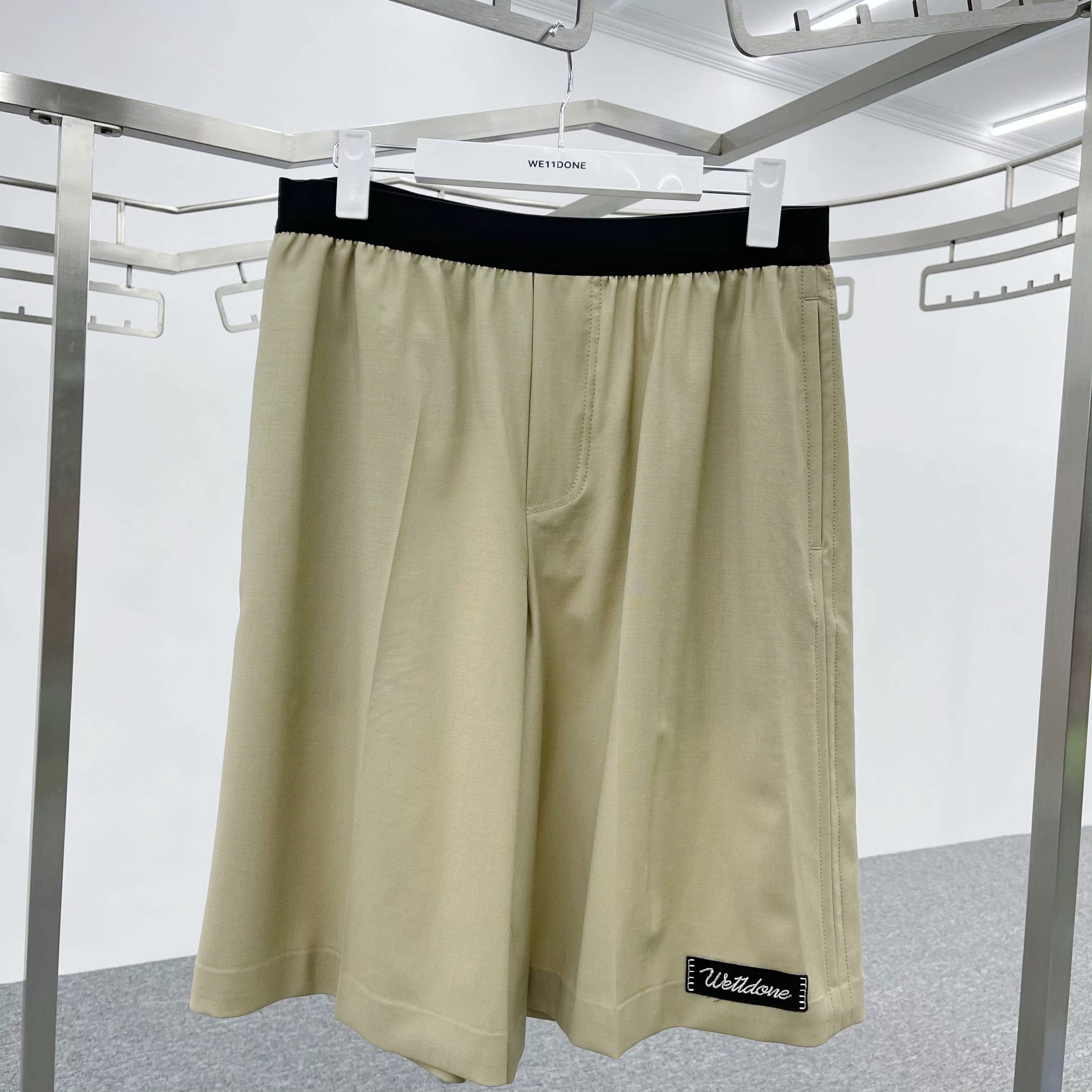 Country now we11done well spring summer new gold silk embroidery LOGO loose shorts 50% Western pants women-Taobao