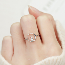 Rabbit pure silver ring female Korean version net red and small crowdsourced design fashion personality light lavish girlfriends Tidal Ornament Opening