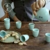 Jingdezhen celadon rượu vang set chia rượu vang trắng ly rượu vang vàng ly rượu vang nhỏ ly sáng tạo hip bình gốm phong cách Nhật Bản - Rượu vang