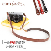 cam-in SLR micro single camera strap Canon Sony Leica leather photography shoulder strap retro literary round hole model