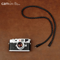 cam-in leather literary retro camera strap Canon Sony Leica micro single photography shoulder strap round hole type