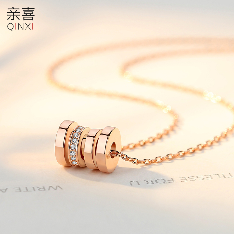 Small waist necklace female sterling silver clavicle chain tide net red necklace simple sweater chain Valentine's Day gift for girlfriend