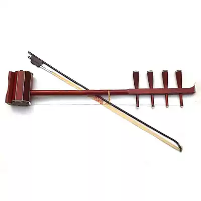 Red sandalwood bass four Hu musical instrument traditional hand-made Mongolian rap good treasure with piano gift accessories string bow