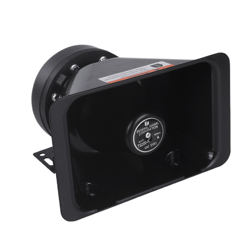 Car Alarm Black Horn Square Mouth Speaker 200W300W400W Watt Car Speaker 12V24V Universal