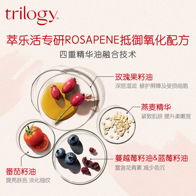 Trilogy Rose Hip Moisturizing Cream 60ml ຄວາມຊຸ່ມຊື້ນ, ບໍາລຸງລ້ຽງ, ຜ່ອນຄາຍແລະສ້ອມແປງຜິວຫນັງ