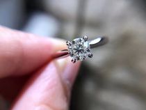 18K Platinum Diamond Ring Wedding 30 50 Sub-diamond female ring finger 1 Crasher for booking marriage Four paws explicit drill