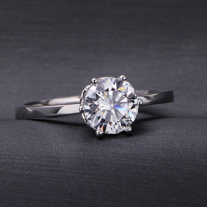 PT950 platinum diamond ring wedding Diamond Diamond ring female proposal diamond ring classic Corolla six claw custom