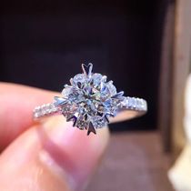 18K platinum wedding ring 30 fen 50 diamonds nv jie zhi 1 karat courtship snowflake explicit drill qun xiang