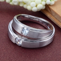 White 18K gold 20 points diamond on the ring couple to the ring couple to the ring of men and women Diamond ring Platinum