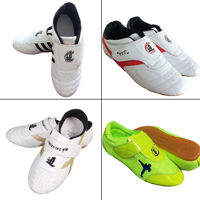 Taekwondo Shoes Adults Men And Women Taekwondo Children Breathable Non-slip Bull Fascia Bottom Taekwondo Track Shoes