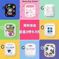 Apple, мультяшные совместимые наушники, силиконовый беспроводной защитный чехол, bluetooth, для влюбленных
