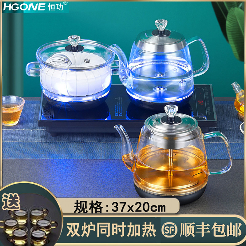 Fully automatic water supply electric kettle pumping type kettle special glass transparent All home tea table
