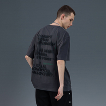 SimpleRimless twisted printed short sleeves 2022 new country tide cards loose pure cotton half sleeve t-shirt male summer