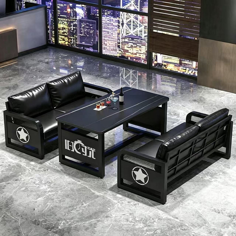 Industrial Style Bar, Double Booth Sofa, Cafe, E-Sports Room, Internet Cafe, Barbecue Restaurant, Tavern Table and Chair Set