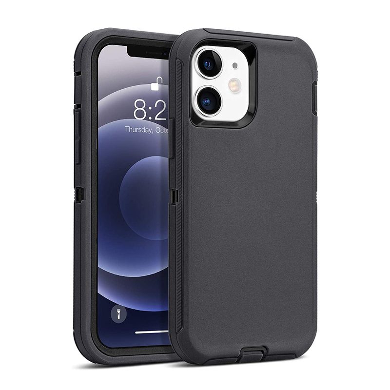 European and American Defender Triple Protection Armor Phone Case 17Air Compatible with Apple 16Pm Full Coverage Anti-Drop iPhone 15 Pro Max Matte Silicone Soft Case 14/13 Anti-Slip Shell Three-In-One 12 Case