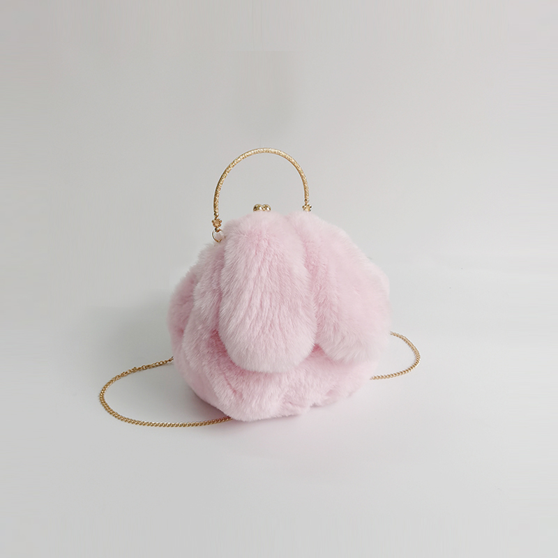 Export Gift Box Birthday Gift for Little Girls, Cute Cartoon Rabbit Plush Handbag with Crossbody Strap